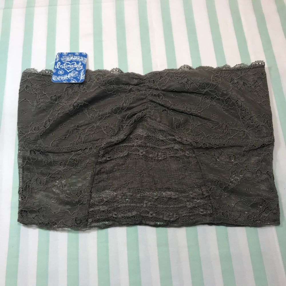 🎁 Free People NWT Military Green Lace Bandeau Bra